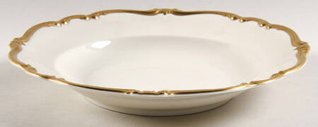 Baroque Gold Large Rim Soup Bowl