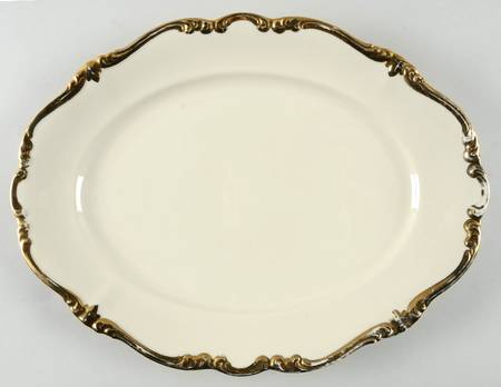 Baroque Gold 15" Oval Serving Platter