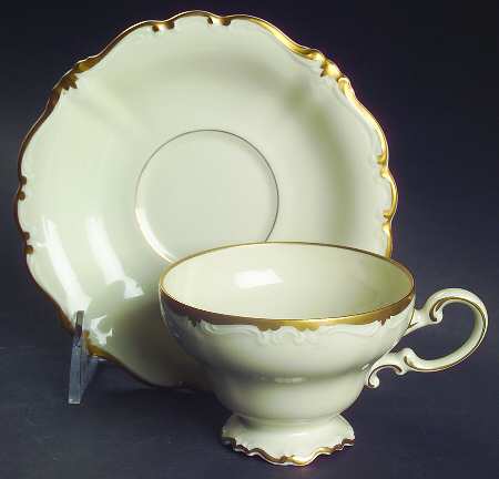 Baroque Gold Footed Cup & Saucer Set