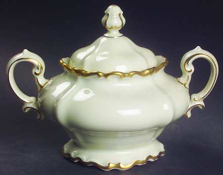 Baroque Gold Sugar Bowl & Lid