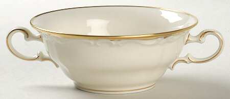 Baroque Gold Flat Cream Soup Bowl
