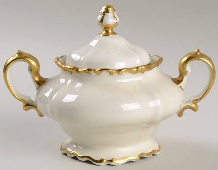 Baroque Gold Sugar Bowl & Lid