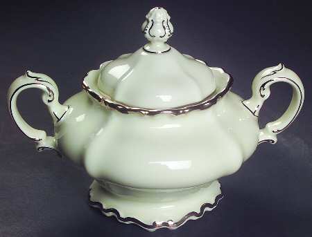 Baroque Platinum Sugar Bowl & Lid