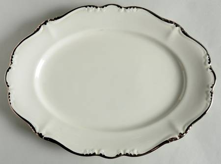 Baroque Platinum 12" Oval Serving Platter