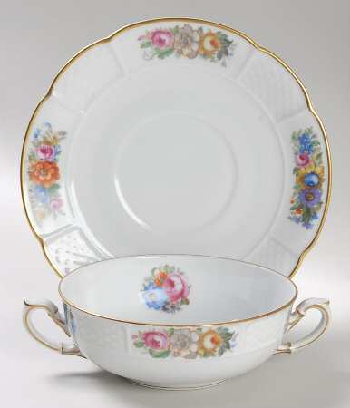 Barrock Flat Cream Soup Bowl & Saucer Set