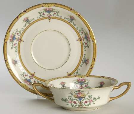 Belrose Flat Cream Soup Bowl & Saucer Set