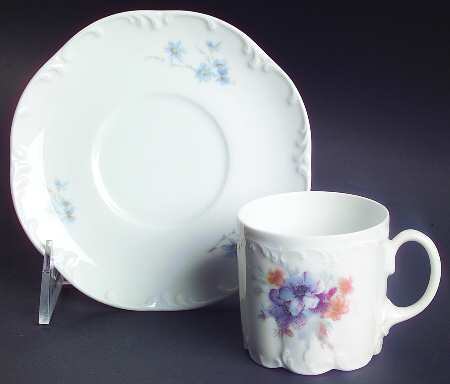 Belvedere (Monbijou Shape) Flat Demitasse Cup & Saucer Set