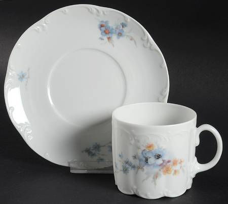 Belvedere (Monbijou Shape) Flat Cup & Saucer Set