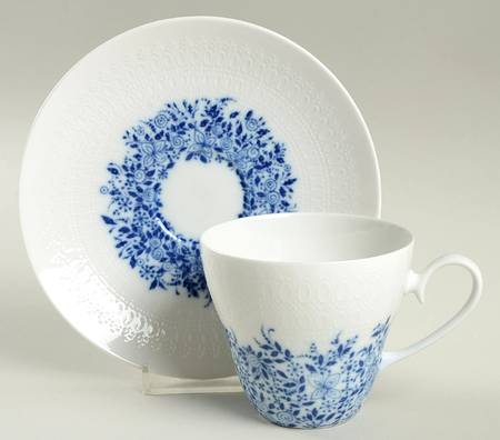 Benares Flat Cup & Saucer Set