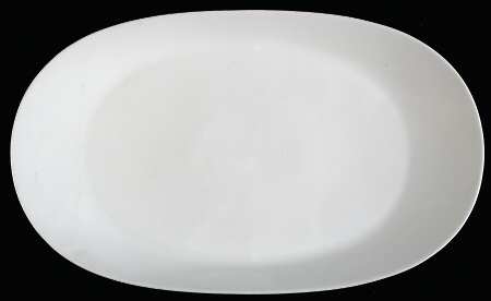Bettina White 14" Oval Serving Platter