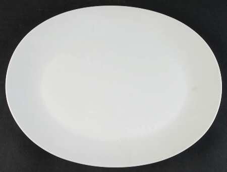 Bettina White 11" Oval Serving Platter