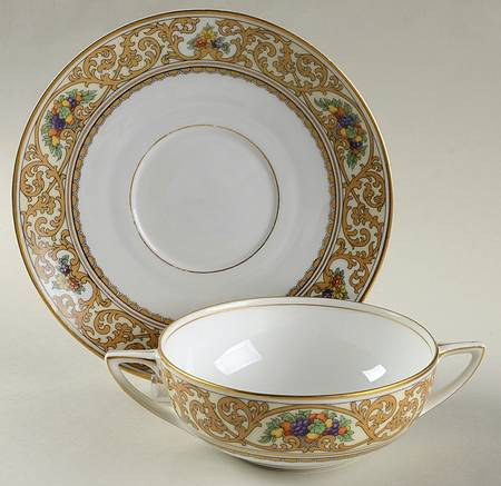 The Beverly Flat Cream Soup Bowl & Saucer Set