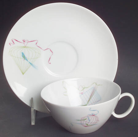 Bird Cage Flat Cup & Saucer Set