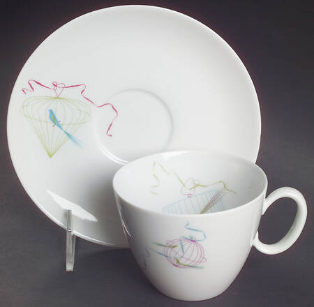 Bird Cage Flat Cup & Saucer Set