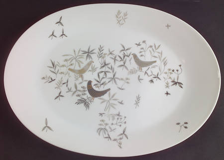 Birds On Trees 13" Oval Serving Platter