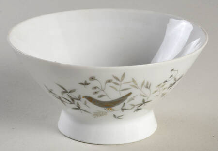 Birds On Trees Footed Cream Soup Bowl