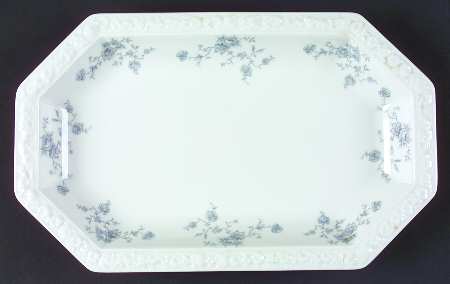 Blue Bouquet 13" Oval Serving Platter