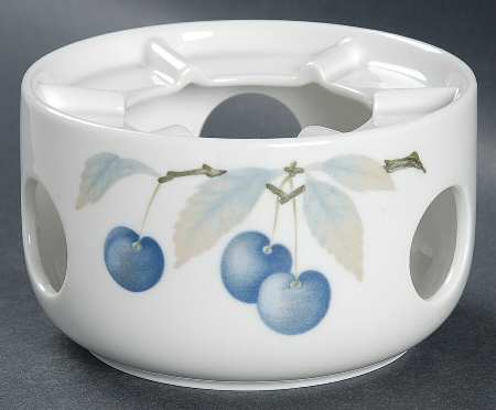 Blue Cherry (No Trim) Coffee Pot, Warmer Stand Only