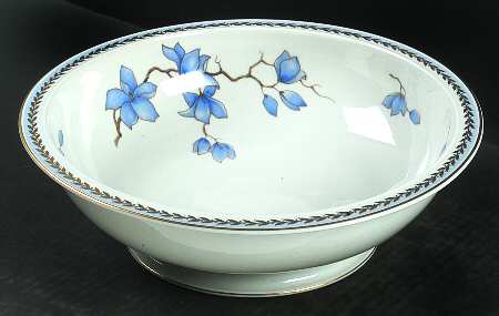 Blue Danube (White) 10" Round Vegetable Bowl