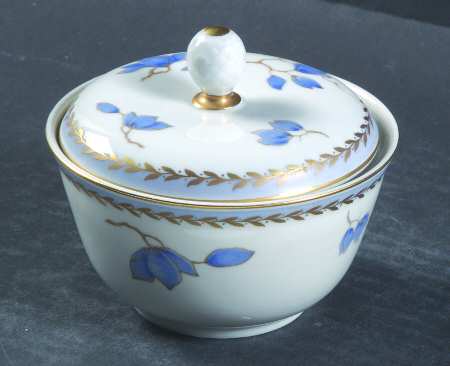 Blue Danube (White) Sugar Bowl & Lid