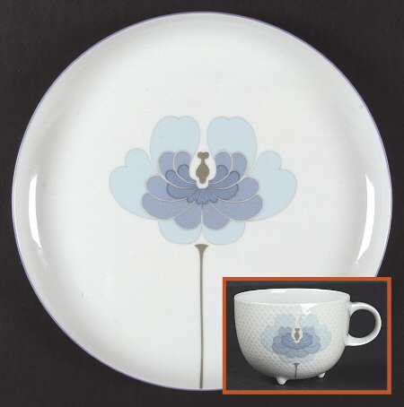 Blue Flower (Century Shape, Coupe) by Rosenthal - Continental
