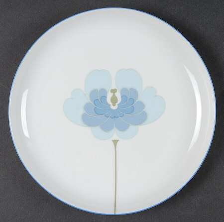 Blue Flower (Century Shape, Coupe) Salad Plate