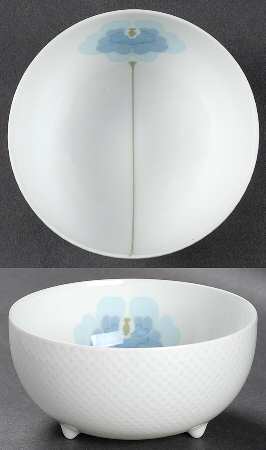 Blue Flower (Century Shape, Coupe) Fruit/Dessert (Sauce) Bowl