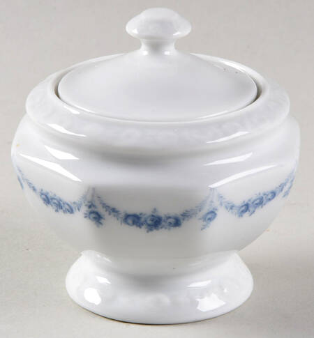 Blue Garland Mini Sugar Bowl & Lid