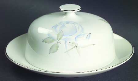Blue Rose (Coupe) Round Covered Butter
