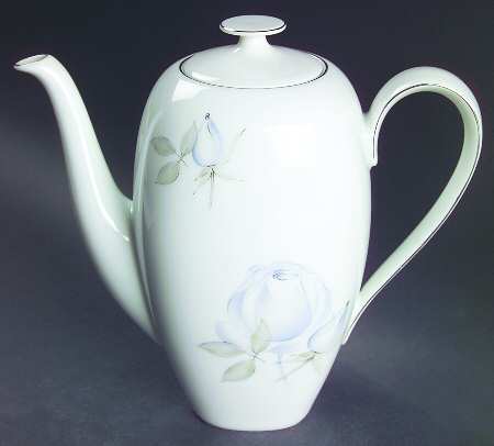 Blue Rose (Coupe) Coffee Pot & Lid