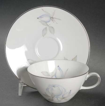 Blue Rose (Coupe) Flat Cup & Saucer Set
