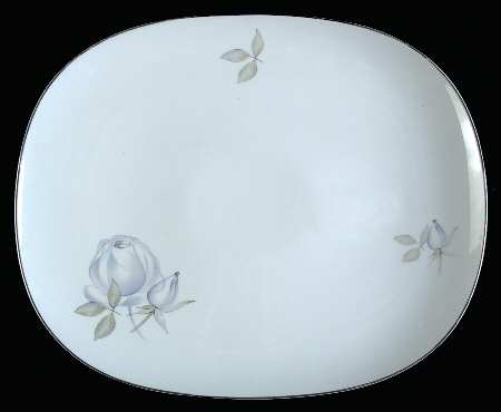Blue Rose (Coupe) 14" Rectangular Serving Platter