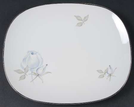 Blue Rose (Coupe) 10" Rectangular Serving Platter