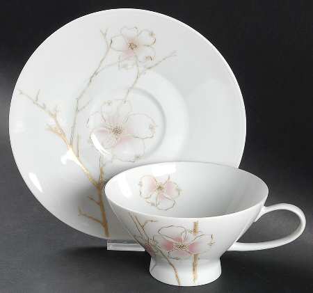 Blush Footed Cup & Saucer Set