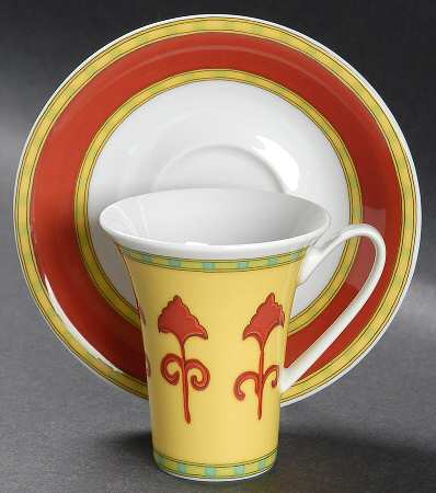 Bokhara Flat Demitasse Cup & Saucer Set