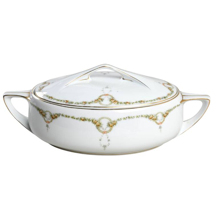 Briar Rose Oval Covered Vegetable