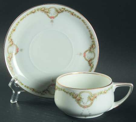 Briar Rose Flat Cup & Saucer Set