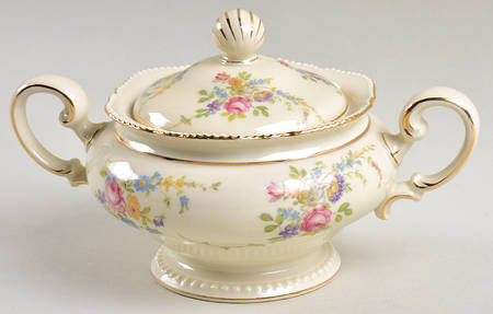 Bridal Rose Sugar Bowl & Lid
