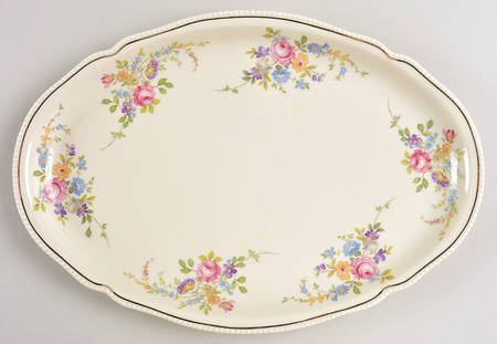 Bridal Rose 12" Oval Serving Platter