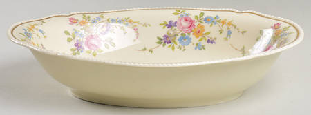 Bridal Rose 10" Oval Vegetable Bowl