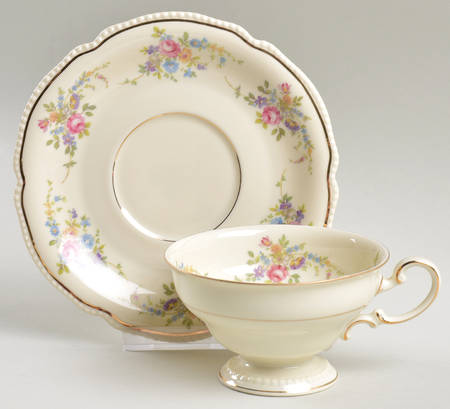 Bridal Rose Footed Cup & Saucer Set