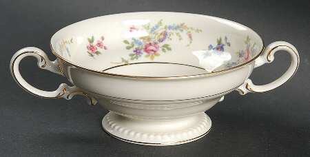 Bridal Rose Footed Cream Soup Bowl