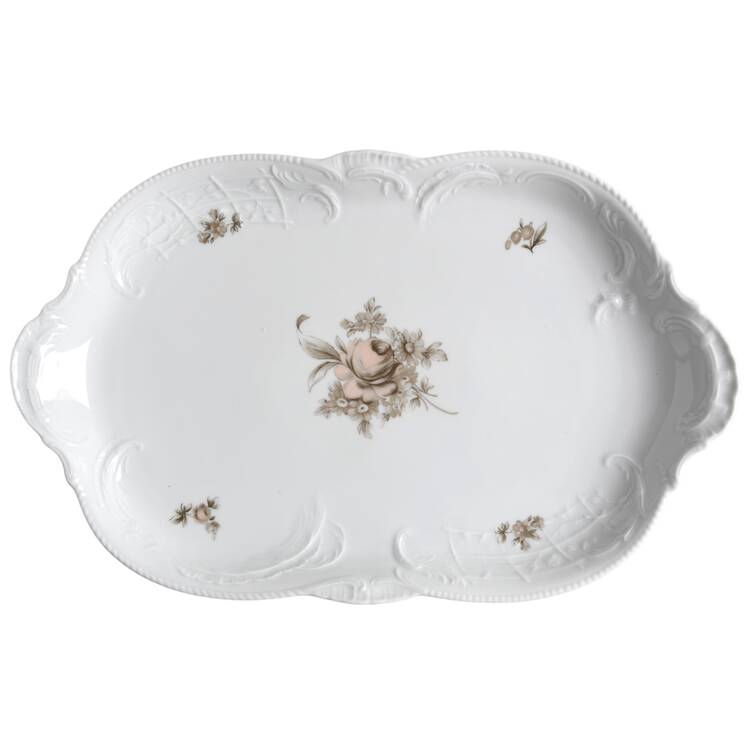 Brown Rose (Sanssouci) 15" Oval Serving Platter