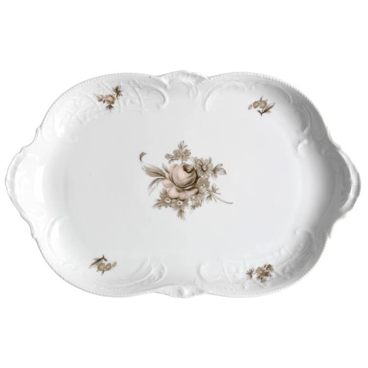 Brown Rose (Sanssouci) 13" Oval Serving Platter