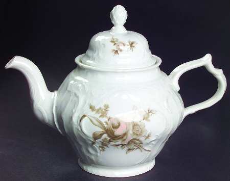 Brown Rose (Sanssouci) Teapot & Lid