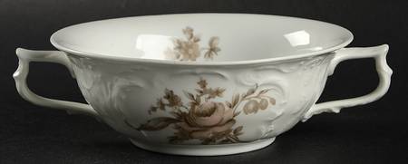 Brown Rose (Sanssouci) Flat Cream Soup Bowl