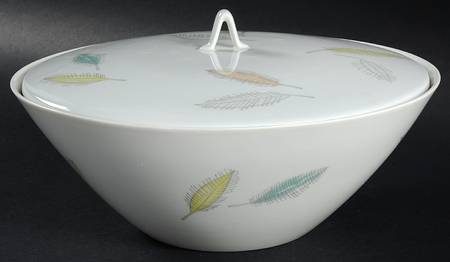 Bunte Blatter Round Covered Vegetable