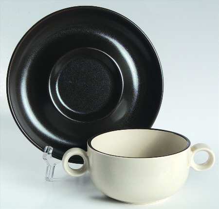 Campagna Flat Cream Soup Bowl & Saucer Set