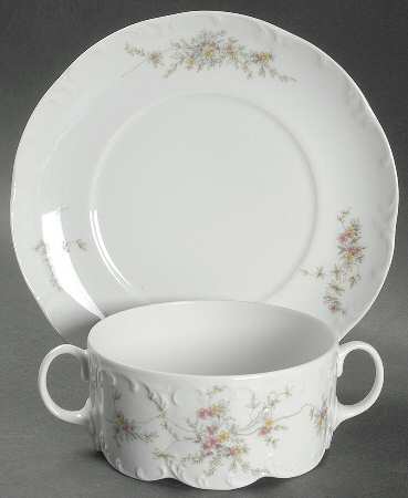 Catherine Flat Cream Soup Bowl & Saucer Set