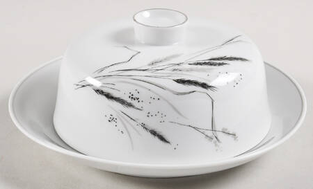 Ceres (Gray Trim) Round Covered Butter